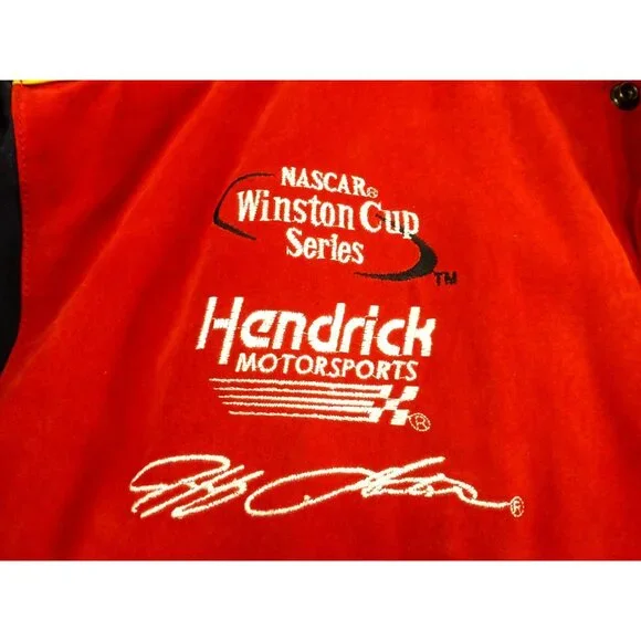 Chase Authentics NASCAR Hendrick Motorsports DuPont Flame Leather Jacket 2XL - Picture 5 of 16